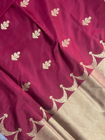 Pink Banarasi Katan Silk Saree