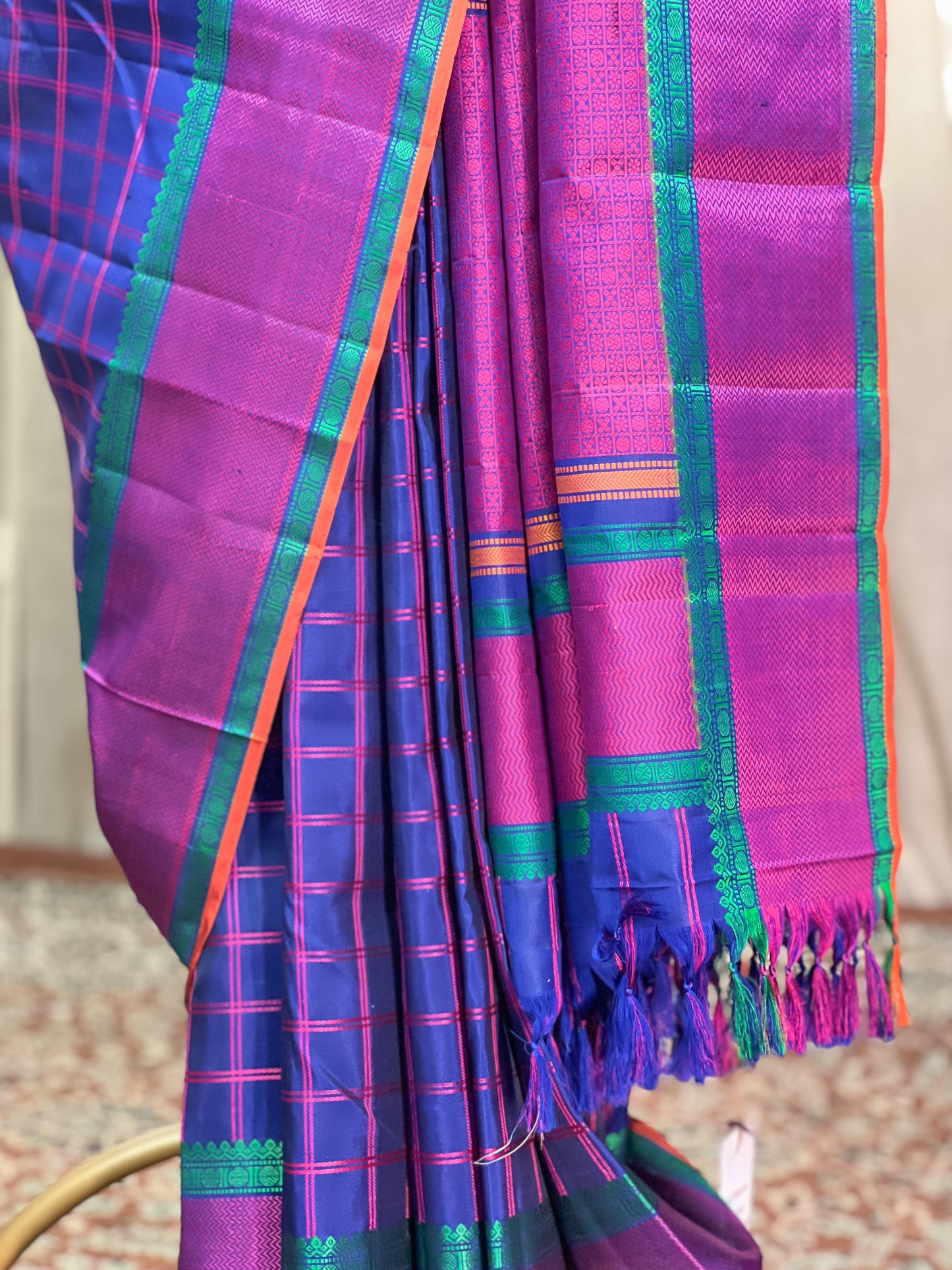 Blue kanjivaram Silk Saree