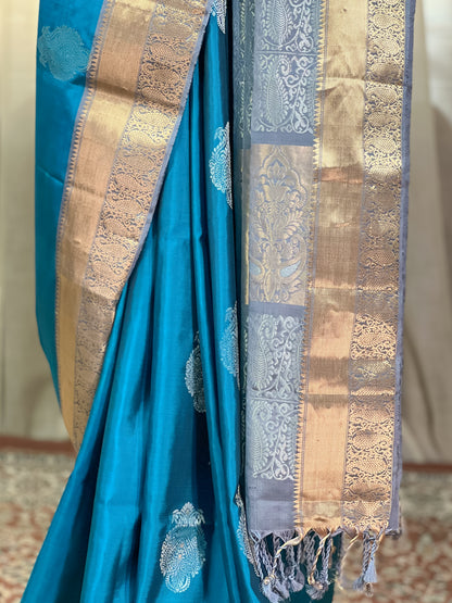 Blue Kanjivaram Silk Saree