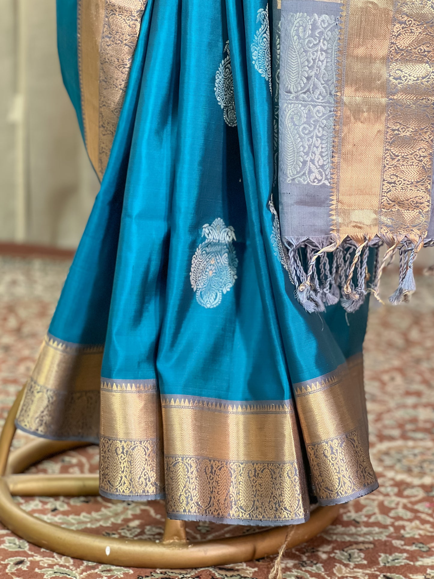 Blue Kanjivaram Silk Saree