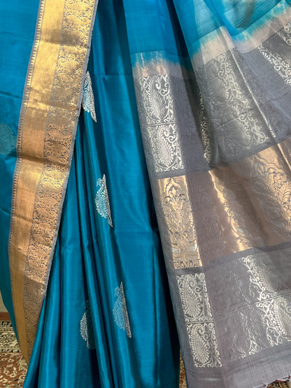 Blue Kanjivaram Silk Saree