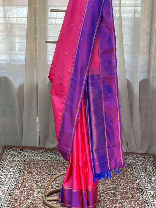 Pink Kanjivaram Silk Saree