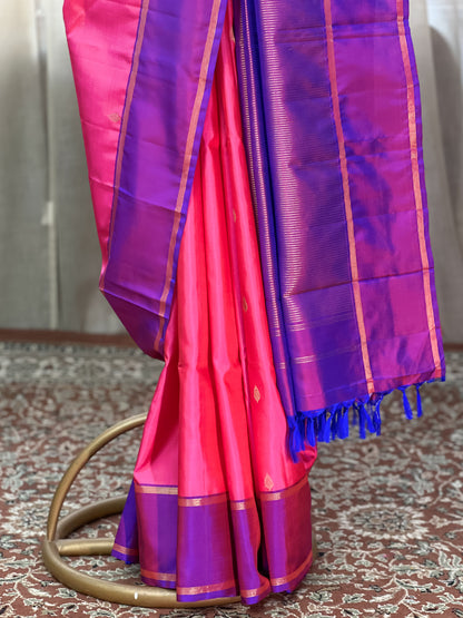 Pink Kanjivaram Silk Saree