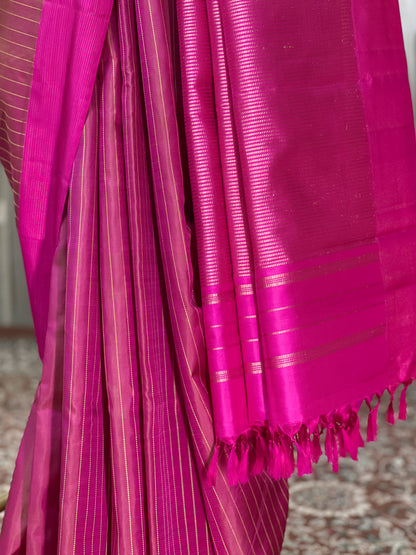 Pink Kanjivaram Silk Saree