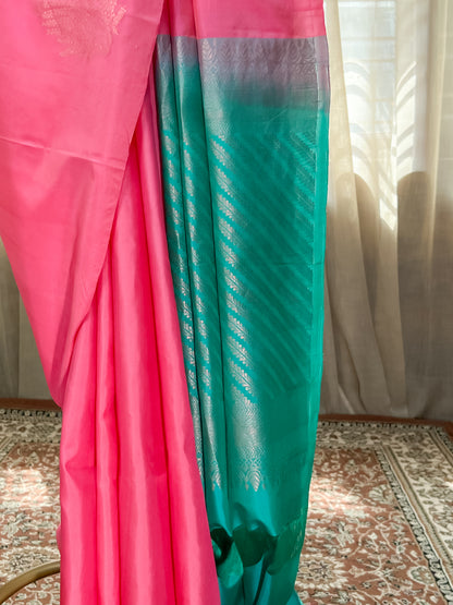 Pink Kanjivaram Silk Saree