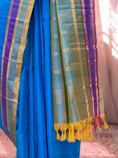 Blue Kanjivaram Silk Saree