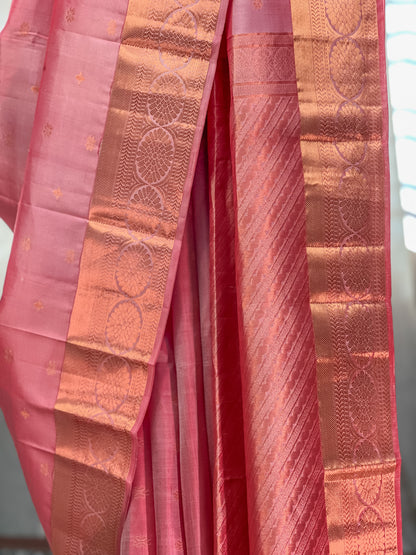 Copper Kanjivaram Silk Saree