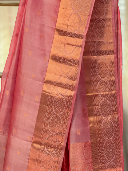 Copper Kanjivaram Silk Saree