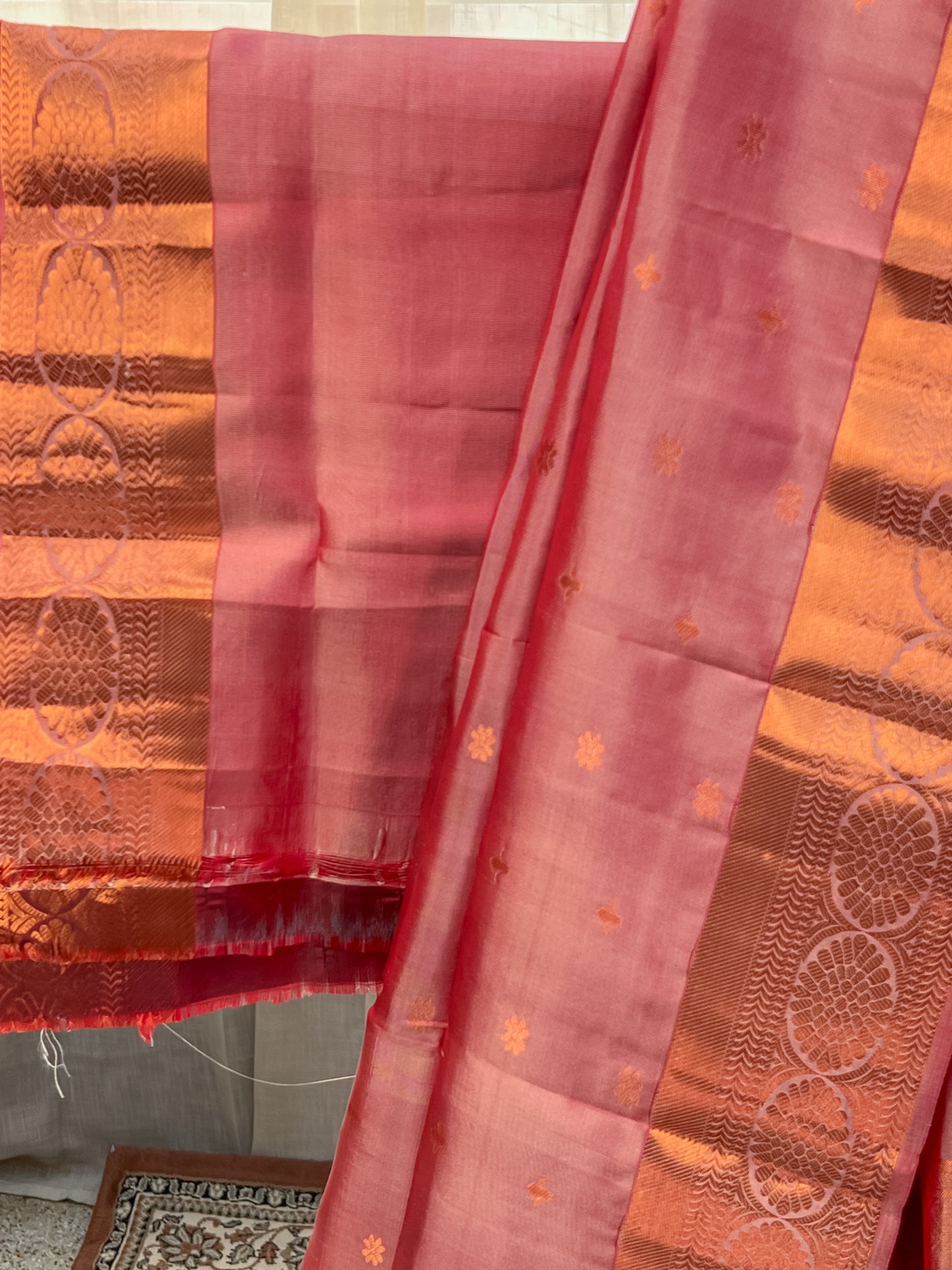 Copper Kanjivaram Silk Saree