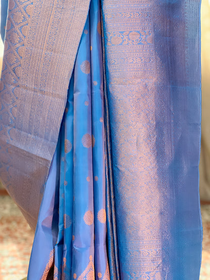 Blue Kanjivaram Silk Saree