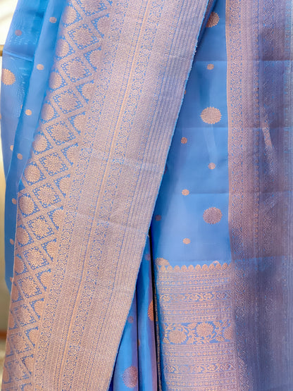 Blue Kanjivaram Silk Saree