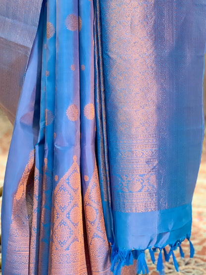 Blue Kanjivaram Silk Saree