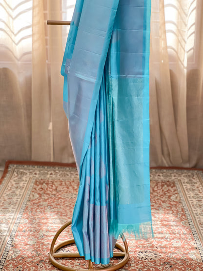 Blue kanjivaram Silk saree