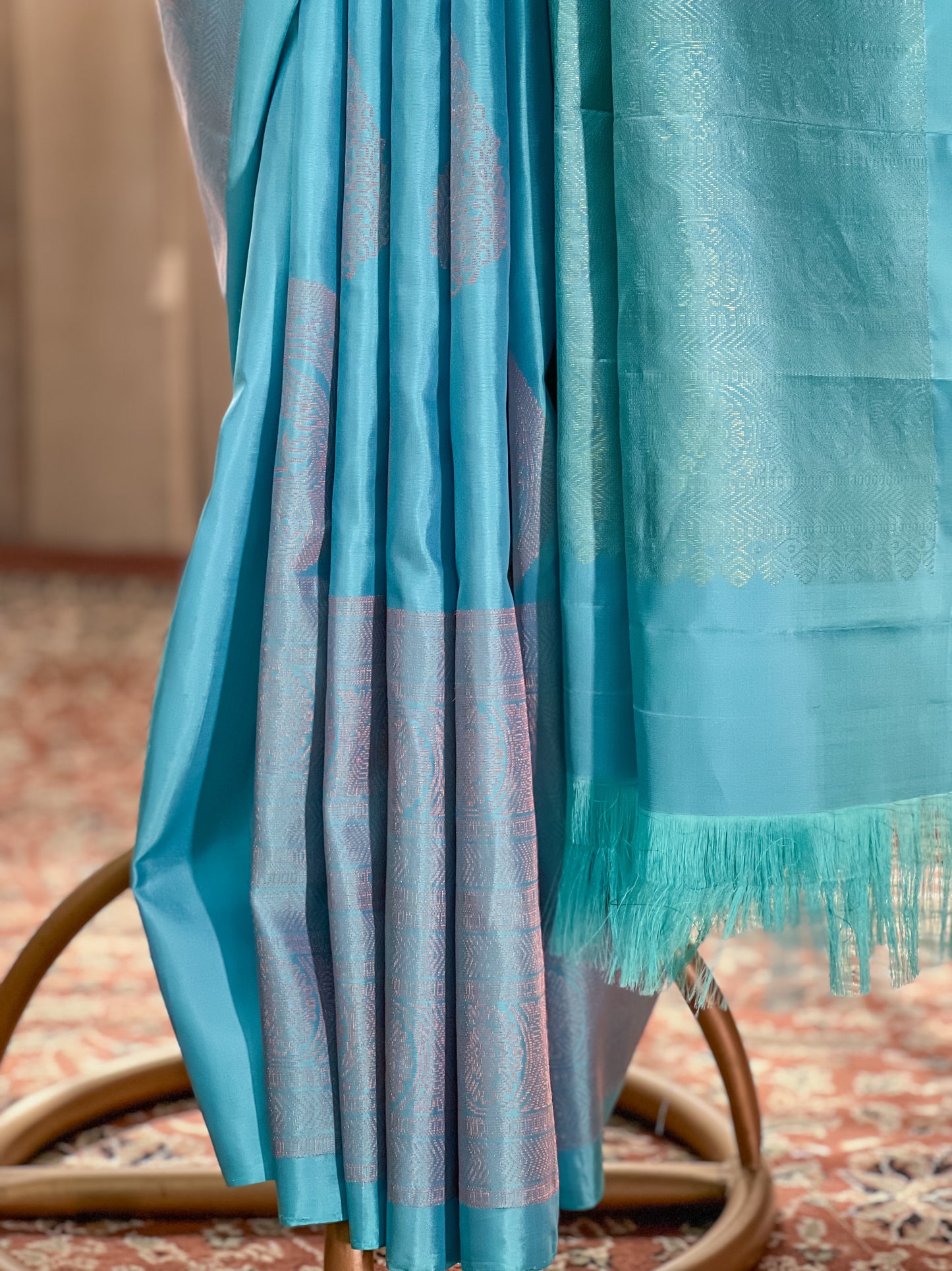 Blue kanjivaram Silk saree