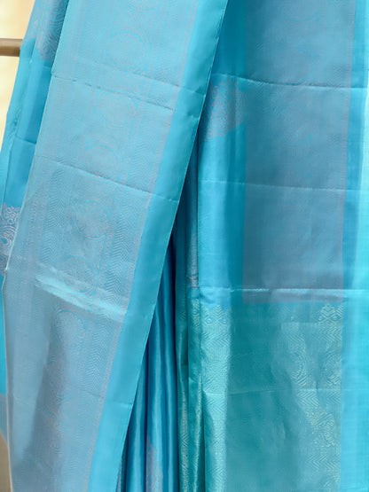 Blue kanjivaram Silk saree