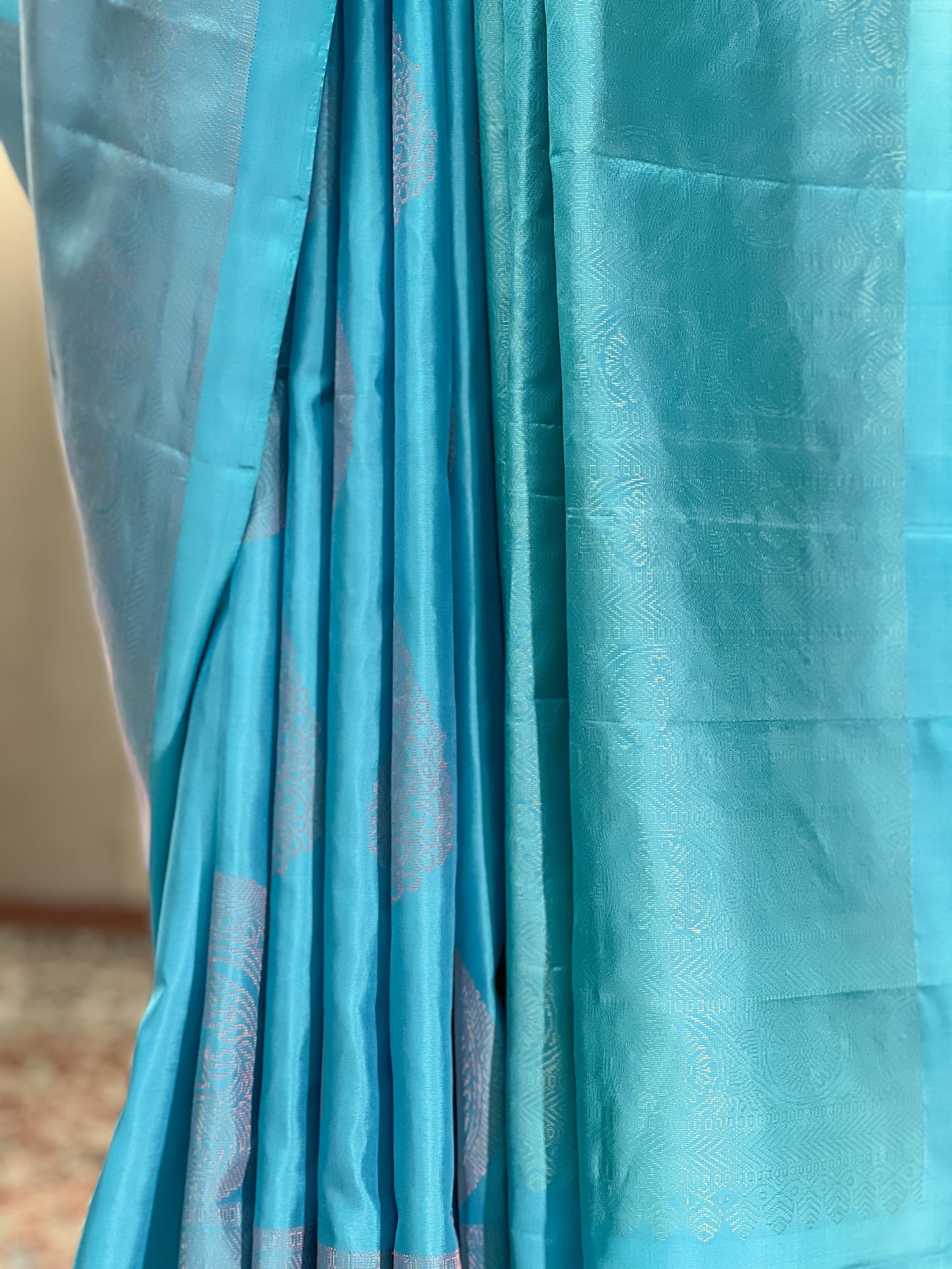 Blue kanjivaram Silk saree