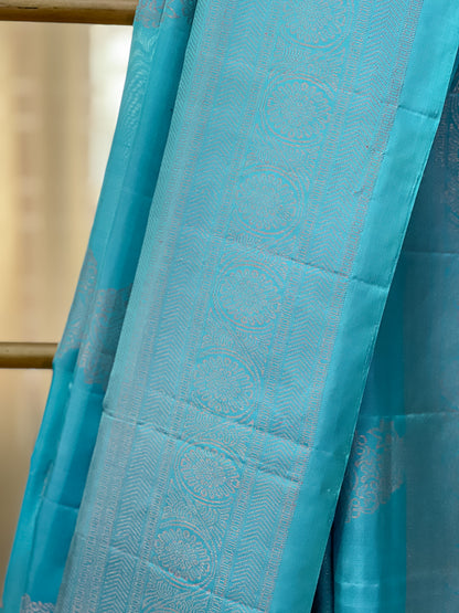 Blue kanjivaram Silk saree