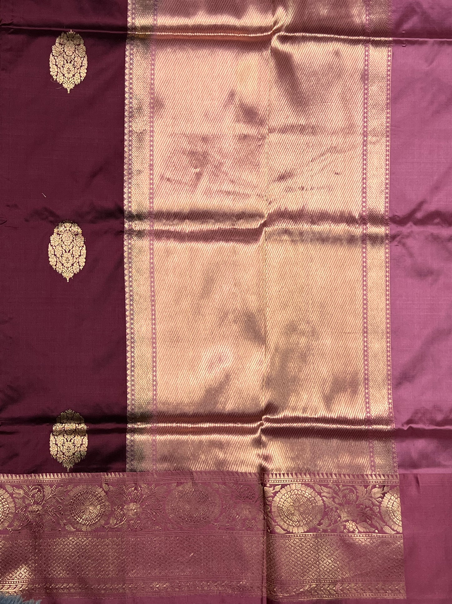 Magenta Banarasi Silk Saree