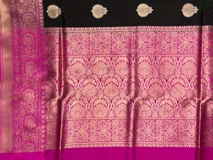 Black Banarasi Silk Saree