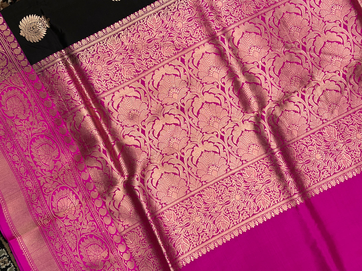 Black Banarasi Silk Saree